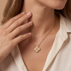 Vintage Alhambra Pavé 1 Motif Necklace