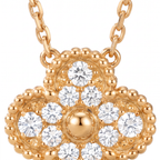 Vintage Alhambra Pavé 1 Motif Necklace