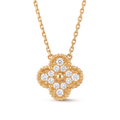 Vintage Alhambra Pavé 1 Motif Necklace