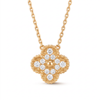 Vintage Alhambra Pavé 1 Motif Necklace
