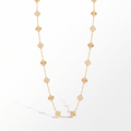 Vintage Alhambra Pavé and Fluted Clover 20 Motifs Long Necklace
