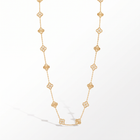 Vintage Alhambra Pavé and Fluted Clover 20 Motifs Long Necklace