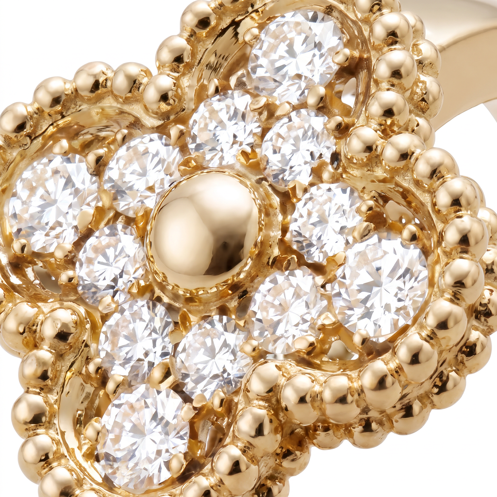Vintage Alhambra Pavé Clover Ring