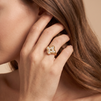 Vintage Alhambra Pavé Clover Ring