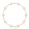 Vintage Alhambra Pearl Clover 10 Motifs Necklace