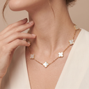 Vintage Alhambra Pearl Clover 10 Motifs Necklace