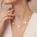 Vintage Alhambra Pearl Clover 10 Motifs Necklace