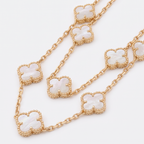 Vintage Alhambra Pearl Clover 20 Motifs Long Necklace