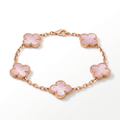 Vintage Alhambra Pink Pearl 5 Motifs Bracelet