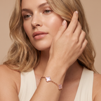Vintage Alhambra Pink Pearl 5 Motifs Bracelet