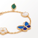 Vintage Alhambra Spring Lucky Butterfly Clover 5 Motifs Bracelet