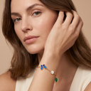 Vintage Alhambra Spring Lucky Butterfly Clover 5 Motifs Bracelet