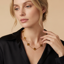 Vintage Alhambra Tiger Eye Clover 10 Motifs Necklace