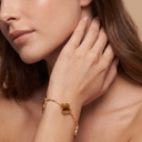 Vintage Alhambra Tiger Eye Clover 5 Motifs Bracelet