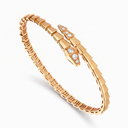 Serpenti Coiled Half-pavé Bracelet