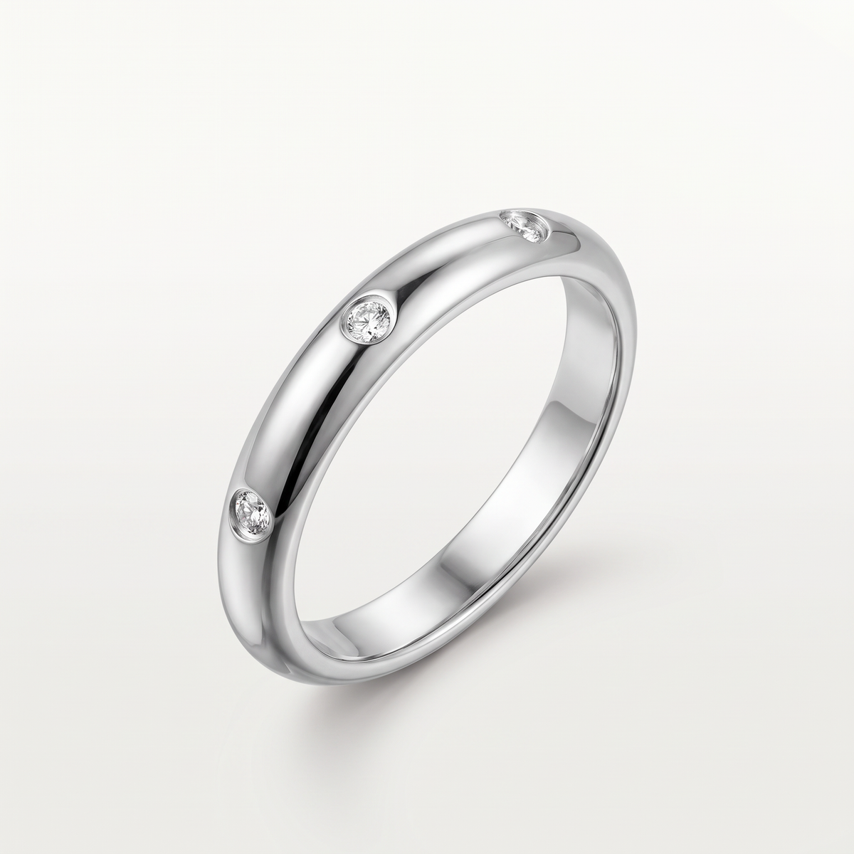 Wedding 3 Diamonds Band Ring