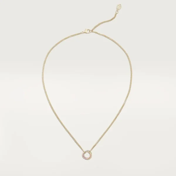 Embrace of Harmony – Twin Circle Pendant Necklace in Sleek Modern Design