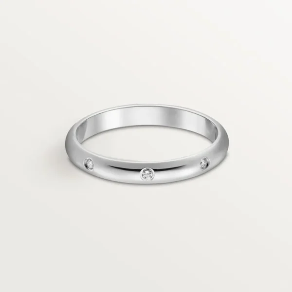 Platinum Gold Balance of Light – Three-Diamond Platinum Gold Ring Reflecting Harmony and Clarity
