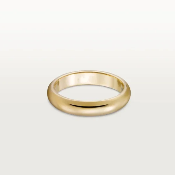 Gold Bond of Silence – Elegant No-Stone Ring for Quiet, Enduring Love, 3.5 mm width