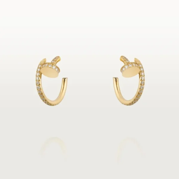 Gold Coil of Daring – Elegant Half-Hoop Earrings Wrapped in Radiant Crystals, small model