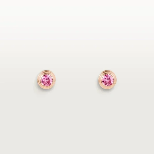 Pink Gold Drop of Rose – Timeless Rose-Gold Earrings with Pink Center Sparkle