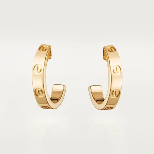 Gold Lock of Elegance – Statement Screw-Inspired Earrings with Contemporary Edge, small model