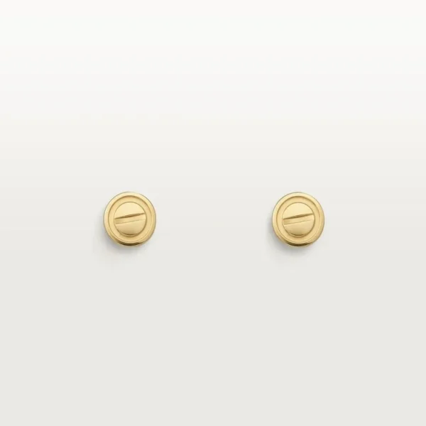 Gold Point of Precision – Minimal Stud Earrings with Flat Screw Motif