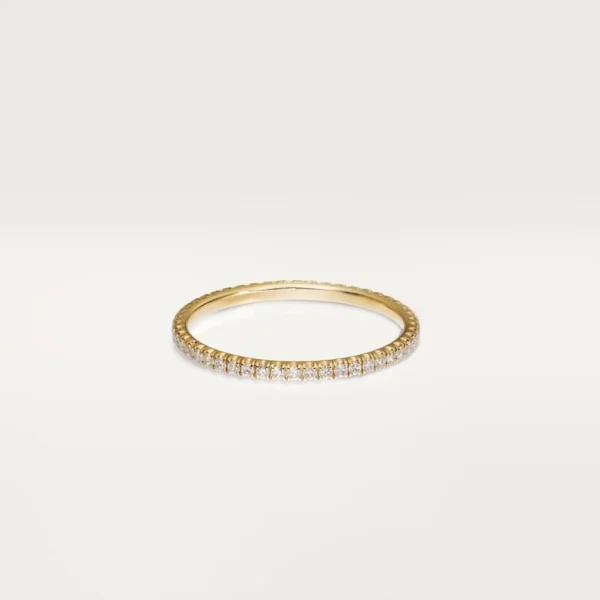Gold Symphony of Light – Sparkling Micro-Set Band for Subtle Radiance, 1.5 mm width