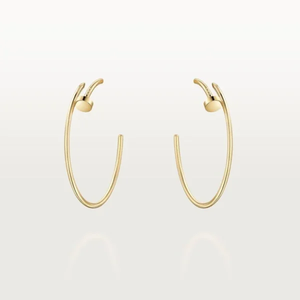 Gold Twist Blossom – Minimalist Hoop Earrings with Structural Petal Detail, large model