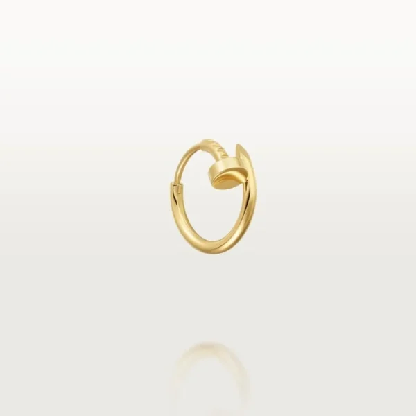 Gold Twist Blossom – Minimalist Hoop Earrings with Structural Petal Detail, mini model