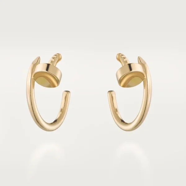 Gold Twist Blossom – Minimalist Hoop Earrings with Structural Petal Detail, small model
