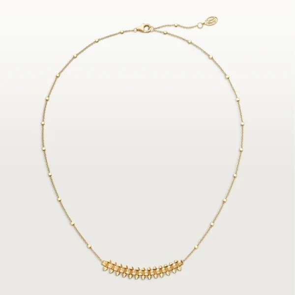 Golden Rhythm – Spiked Centerpiece Necklace on Dotted Chain, small model