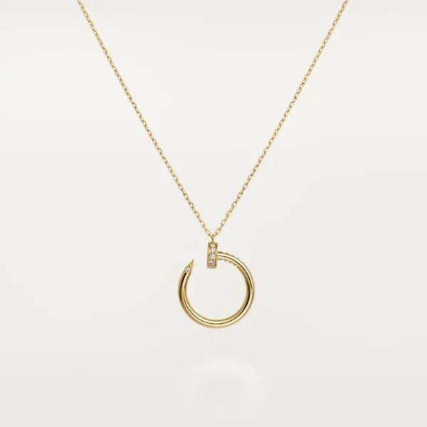 Infinite Grace in Gold – Artistic Open Circle Necklace with Crystal Touch