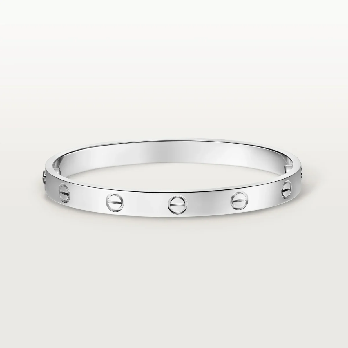 Luxury Minimalist White Gold Screw Bracelet Classic Model 1