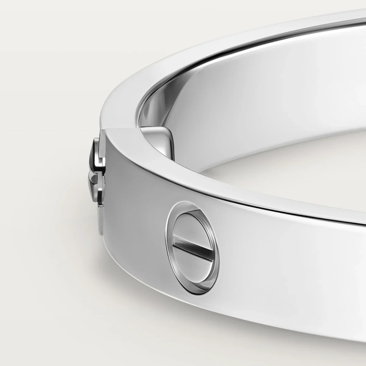 Luxury Minimalist White Gold Screw Bracelet Classic Model 5