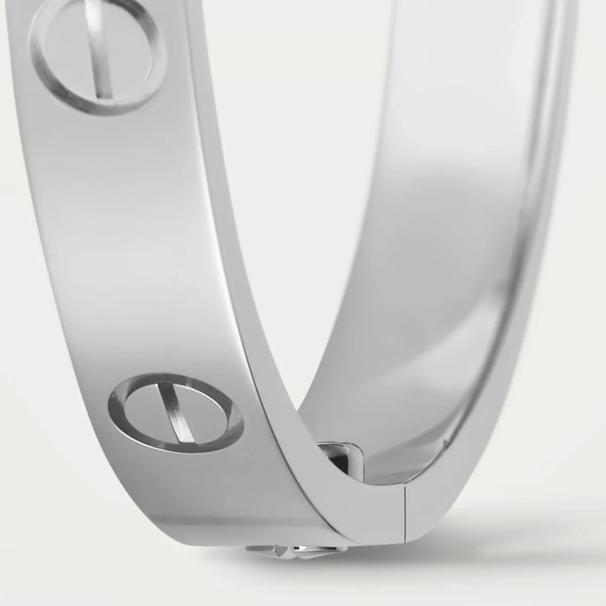 Luxury Minimalist White Gold Screw Bracelet Classic Model 6