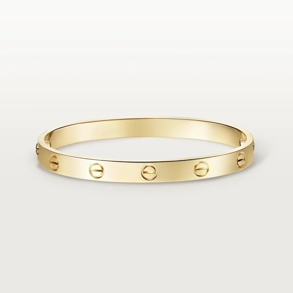 Luxury Minimalist Yellow Gold Screw Bracelet Classic Model 1