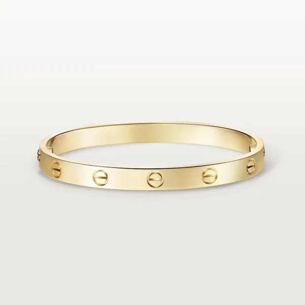 Luxury Minimalist Yellow Gold Screw Bracelet, Classic Model