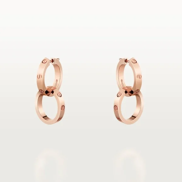 Pink Gold Bond Of Infinity – Interlocking Circle Earrings With Modern Boldness