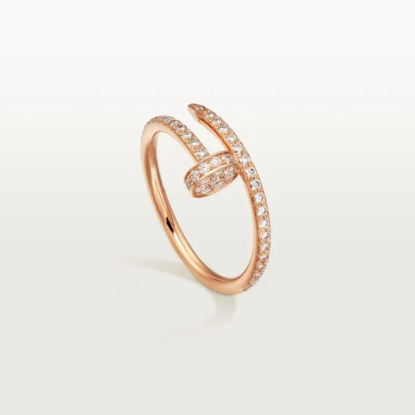 Pink Radiant Twist Ring With Micro-Crystal Shine, small model