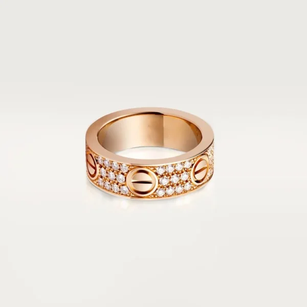 Pink Gold Serenade – A Ring of Sparkling Vows, classic model