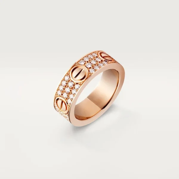 Pink Gold Serenade – A Ring of Sparkling Vows, classic model