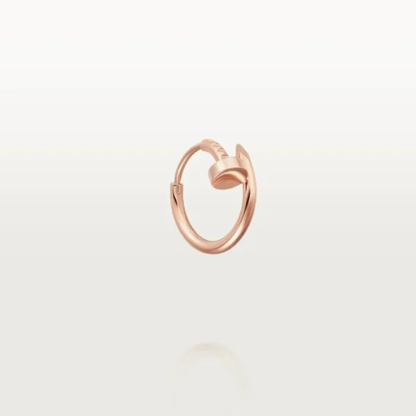 Pink Gold Twist Blossom – Minimalist Hoop Earrings with Structural Petal Detail, mini model