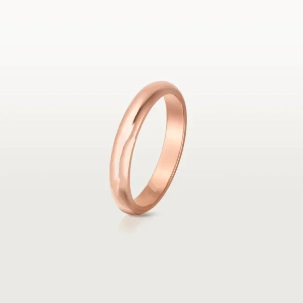 Pink Gold Word of Love – Elegant Engraved Band to Carry Your Message Always, 3 mm width