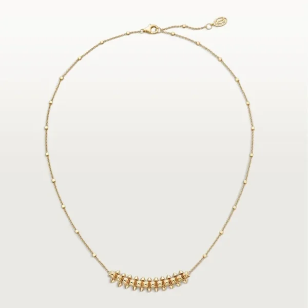 Sculpted Light – Dainty Gold Necklace with Symmetrical Spike Design, medium model