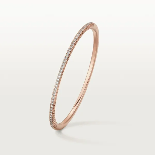 Pink Gold Bracelets Aura with Starlit Gem Path