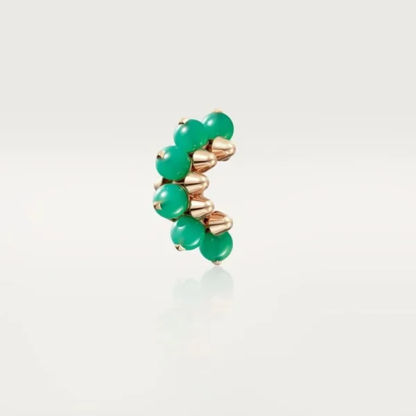 Pink Gold Garden of Spikes and Emerald Beads