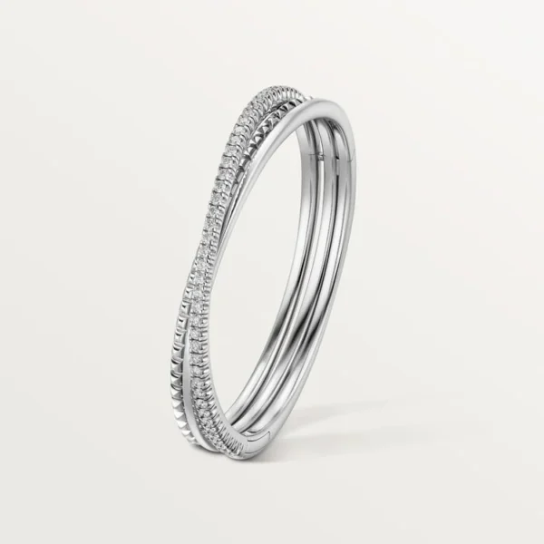 White Gold Bracelets Aura with Curve Shine Flow