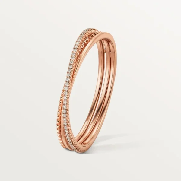 Pink Gold Bracelets Aura with Curve Shine Flow