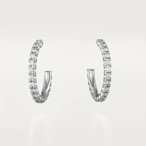 White Gold Whisper of Shine – Sleek Petite Hoop Earrings for Effortless Glamour